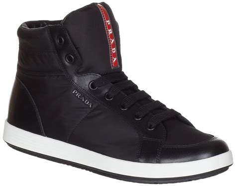 prada black sneaker 2018|high top Prada sneakers.